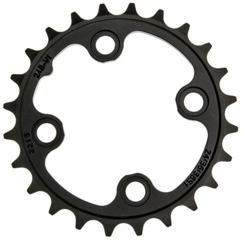 Truvitive MTB 24 Tooth 4Bolt 64mm BCD Chainring In Black