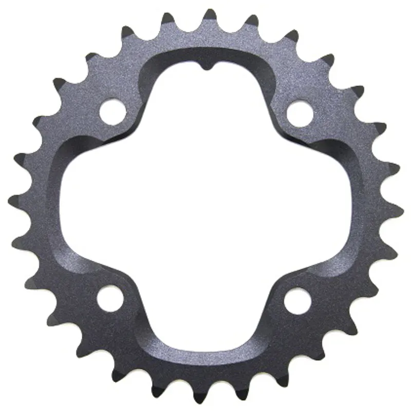 Truvitive 4 Bolt 80mm BCD 2x10 26T Chainring In Black