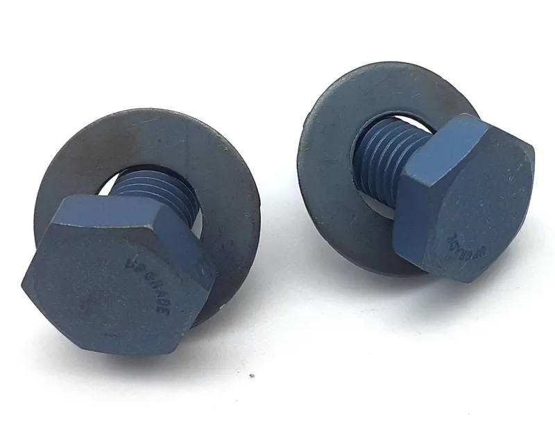 Raleigh Upgrade Technology M8 Titanium Crank Bolts in Blue NOS 1990s