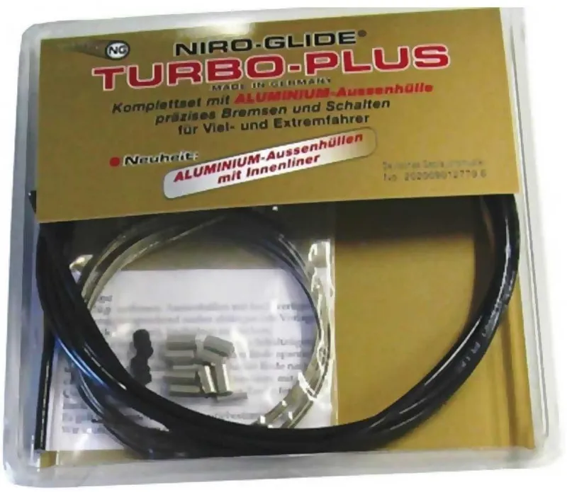 Niro-Glide Turbo-Plus Lightweight Road Brake Cable Set in Black