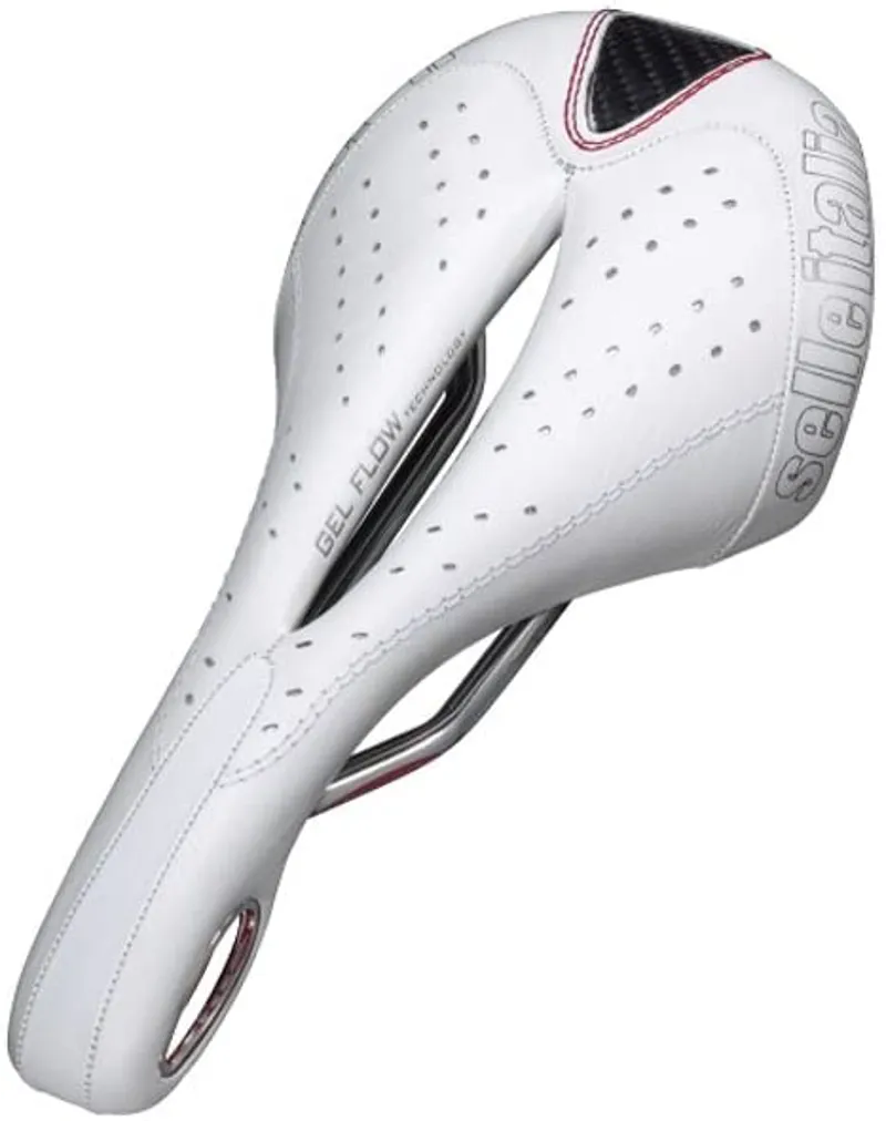 Selle Italia Flite Gel Flow Ti 316 Saddle in White Shop Soiled-1