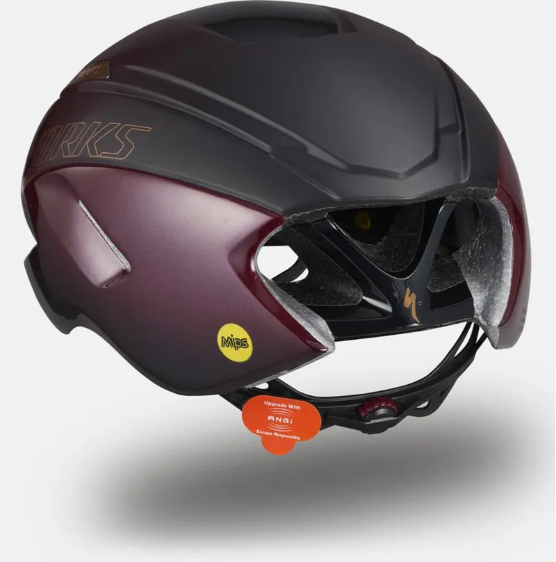Specialized S-Works Evade Helmet With ANGI and MIPS in Maroon Black-4