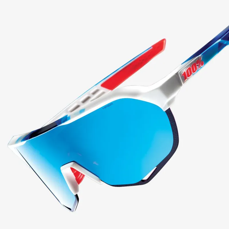 100% S2 Matte White/Geo Print HiPER Blue Multilayer サイクリング アイウェア 超美品 100% S2 Review | Tested \u0026 Rated