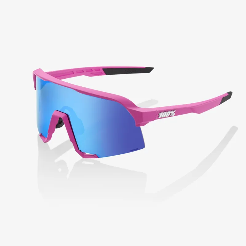 100percent S3 Matte Pink HiPER Blue Multilayer Mirror Lens
