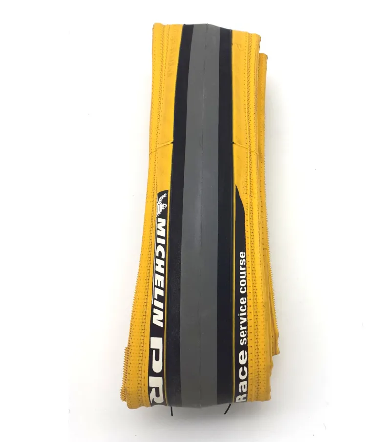 MIchelin Pro 3 Race in Yellow Grey 23c Tyre