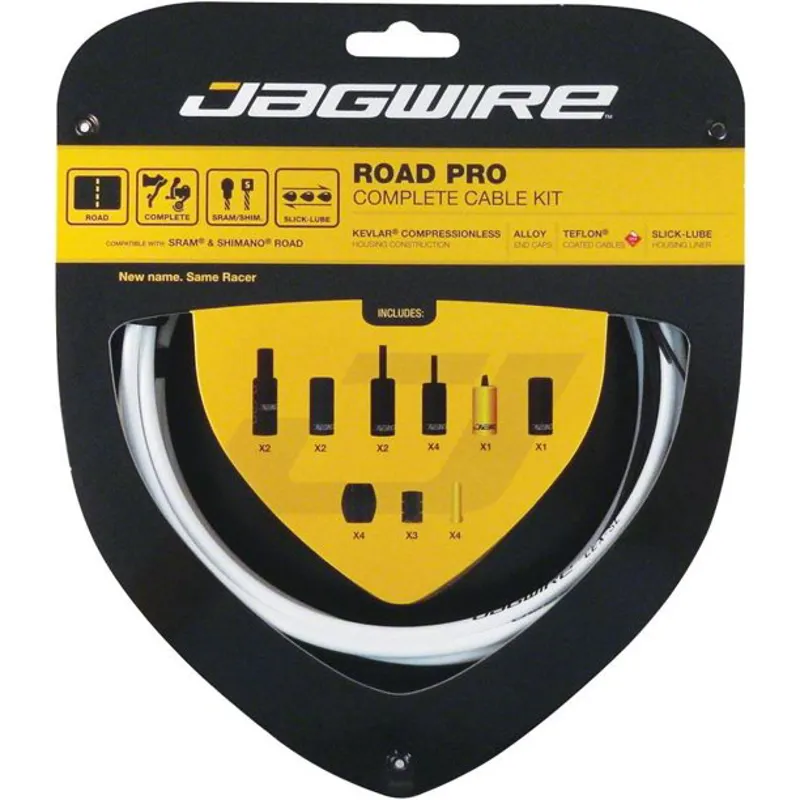 Jagwire Pro Road Brake and Gear Cable Kit in White
