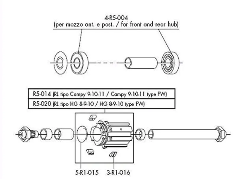 Fulcrum Bearing Kit 6001 RSx4 for Racing 5 and 7 Wheels