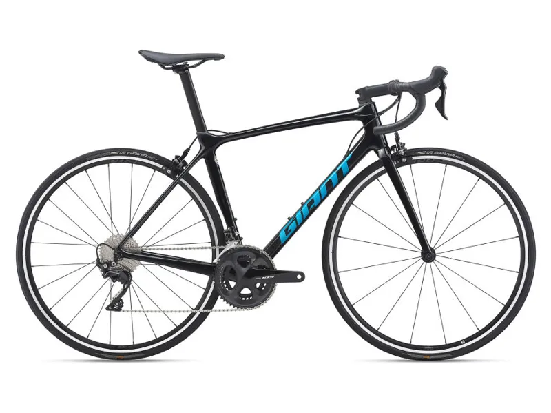 Giant TCR Advanced 2 - Gloss Carbon Smoke / Teal