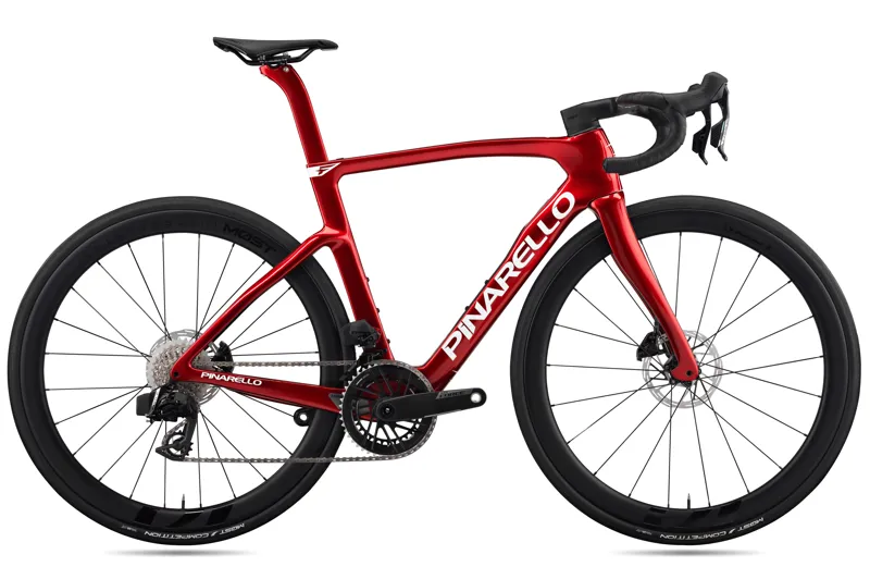 Pinarello F7 with Ultegra Di2 12 Speed and Most UltraFast Carbon Wheels in Stary Red