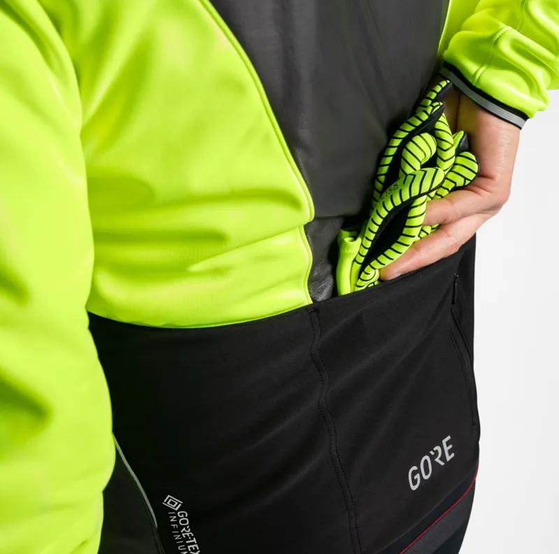 GoreWear C3 Windstopper Stretch Mid Gloves in Neon Yellow/Black-6