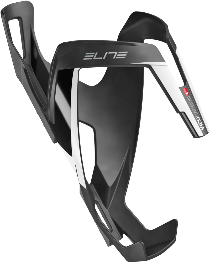Elite Vico Bottle Cage in Matt Black/ White