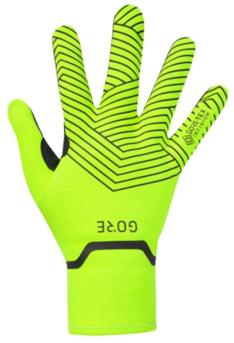 GoreWear C3 Windstopper Stretch Mid Gloves in Neon Yellow/Black