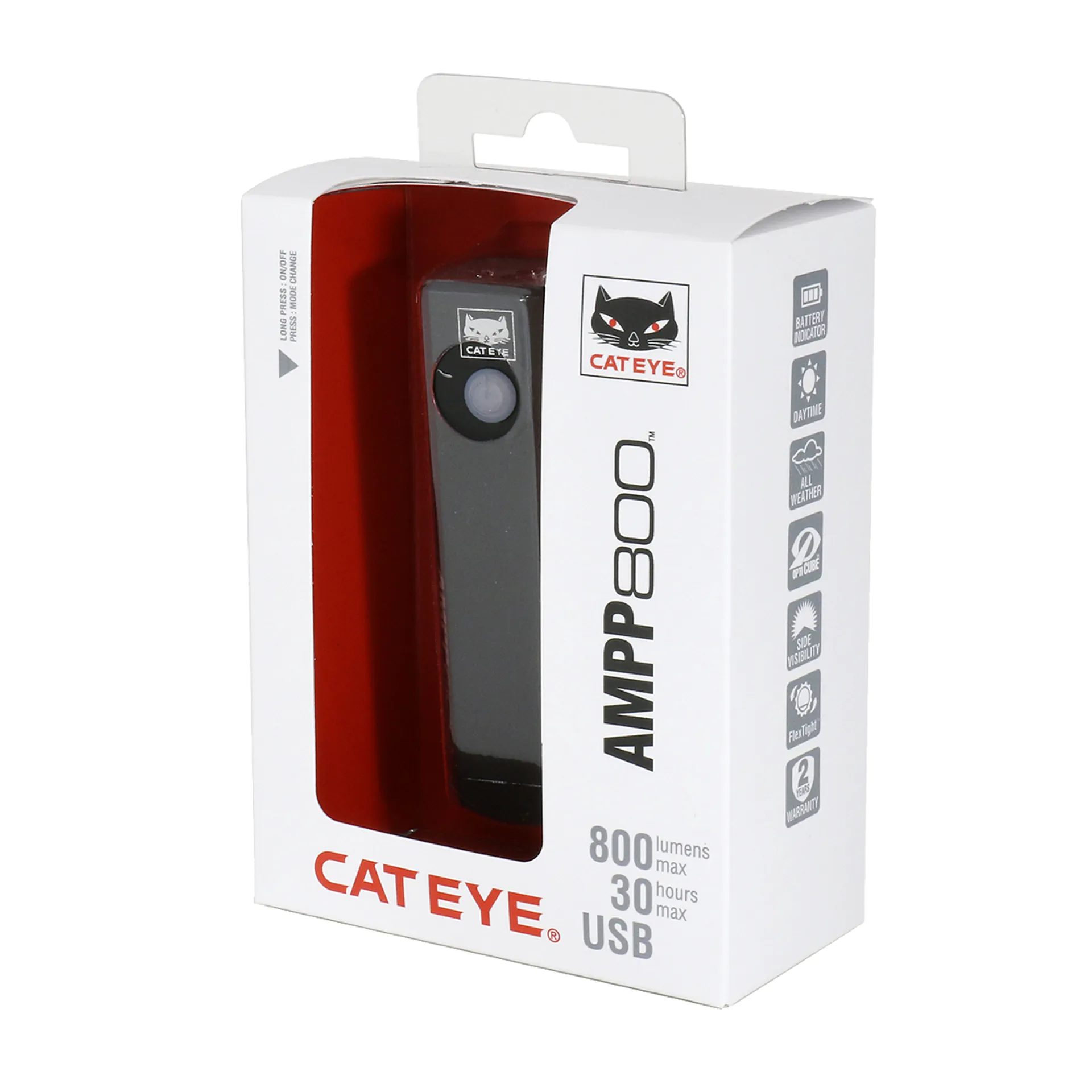 Cateye Ampp 800 Front Light In Black