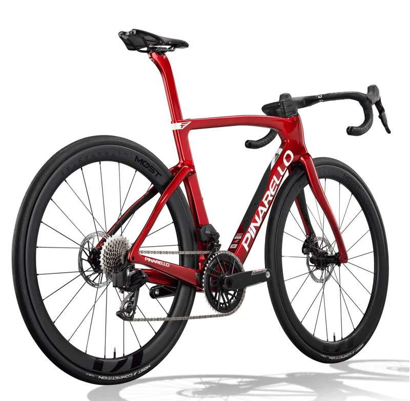 Pinarello F7 with Ultegra Di2 12 Speed and Most UltraFast Carbon Wheels in Stary Red-2