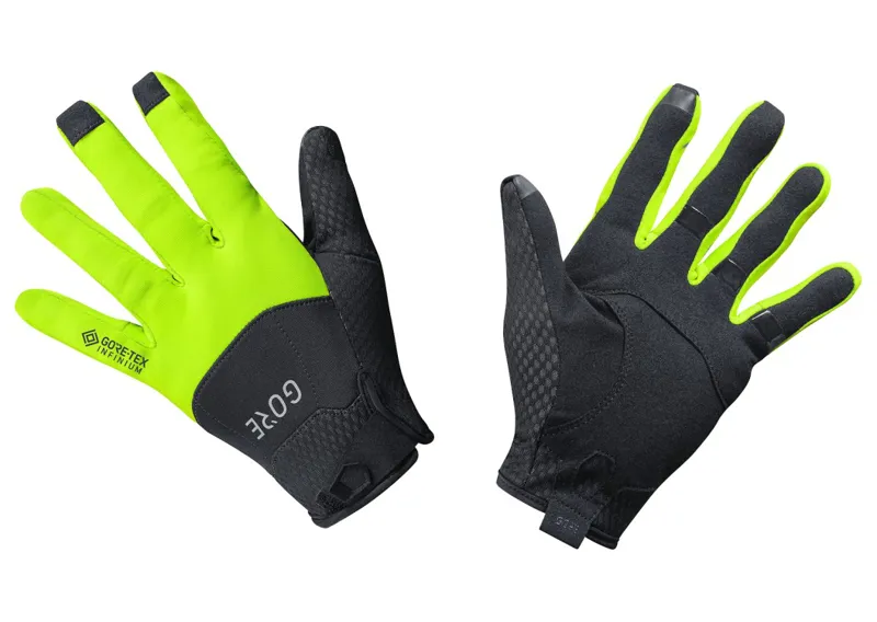 GoreWear C5 Windstopper Gloves in Black/Neon Yellow-2
