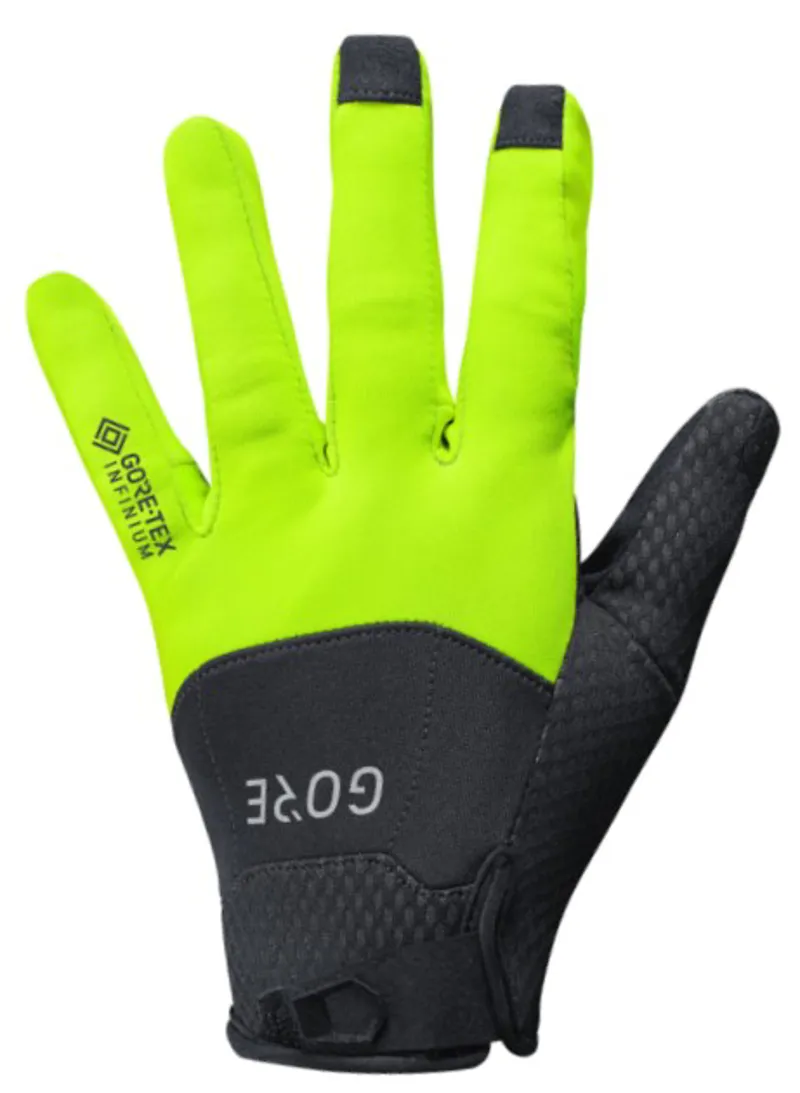 GoreWear C5 Windstopper Gloves in Black/Neon Yellow