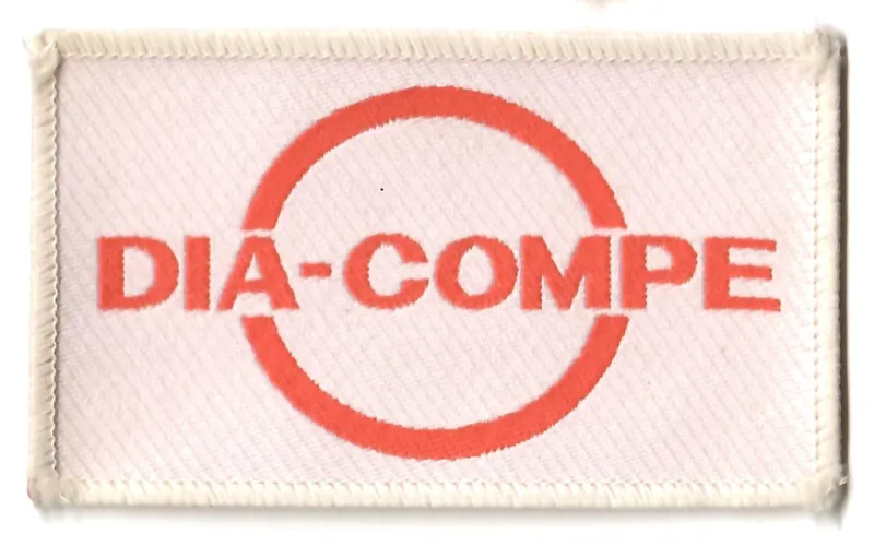 Dia Compe BMX Sew On Patch in White NOS 1980s