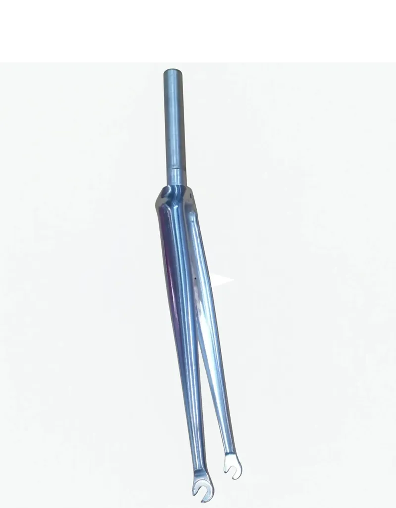 Aprebic Aluminium Straight Blade 1 Inch Threadedless Steerer 700c Road Fork in Polished Aluminium