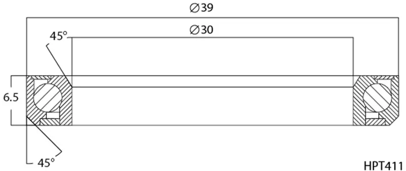 M:part Elite R411 30x39x6.5mm 45x45 1 Inch Headset Bearing 39mm-1
