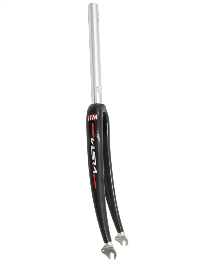 ITM Visia Carbon 1 1/8 Inch Threadless Road Forks in Gloss Carbon Weave Shop Soiled