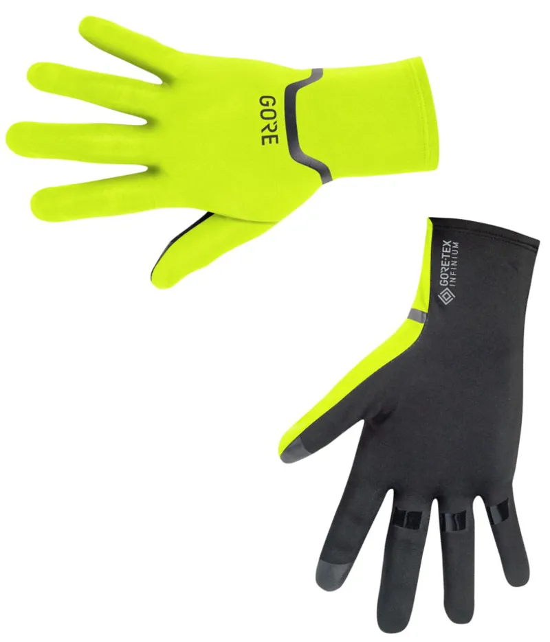 GoreWear M Windstopper Stretch Gloves in Neon Yellow/Black-1