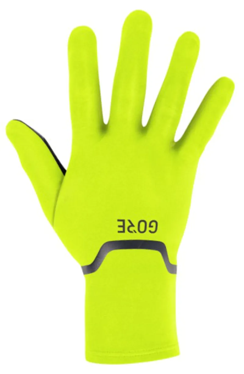 GoreWear M Windstopper Stretch Gloves in Neon Yellow/Black