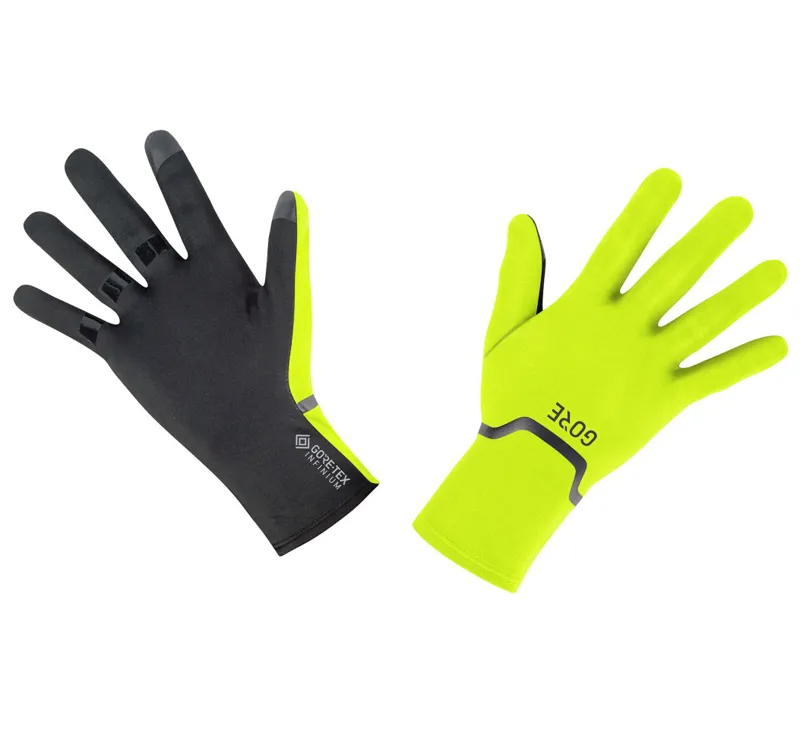GoreWear M Windstopper Stretch Gloves in Neon Yellow/Black-2