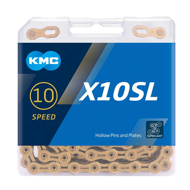 KMC X10-SL Light Weight Chain 112 Links in Gold Ti- N Coated-1