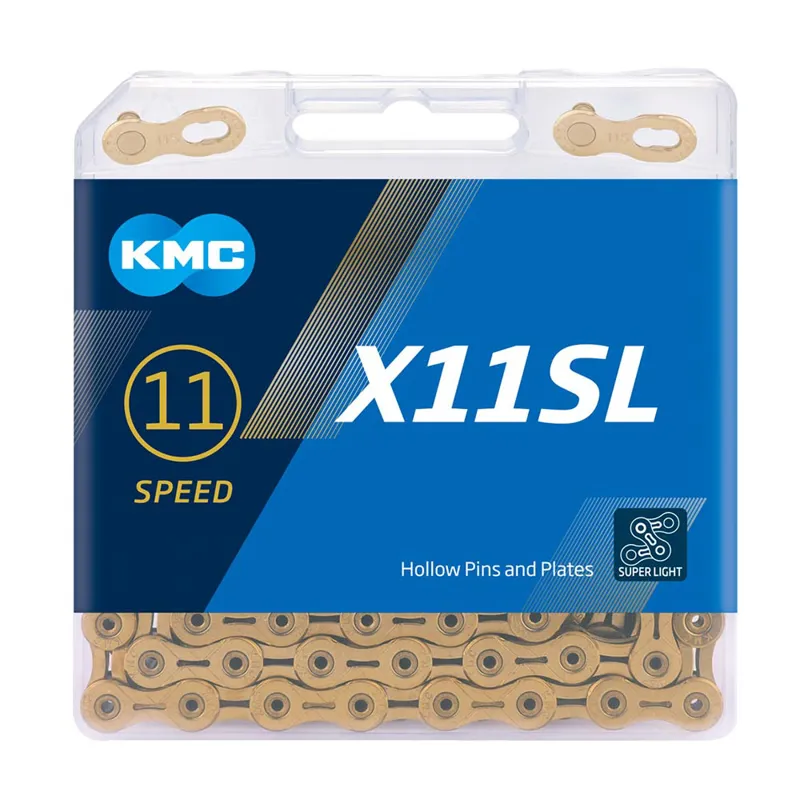 KMC X11-SL 11 Speed Chain with 118 Links in Gold Titanium Nitride coated-1