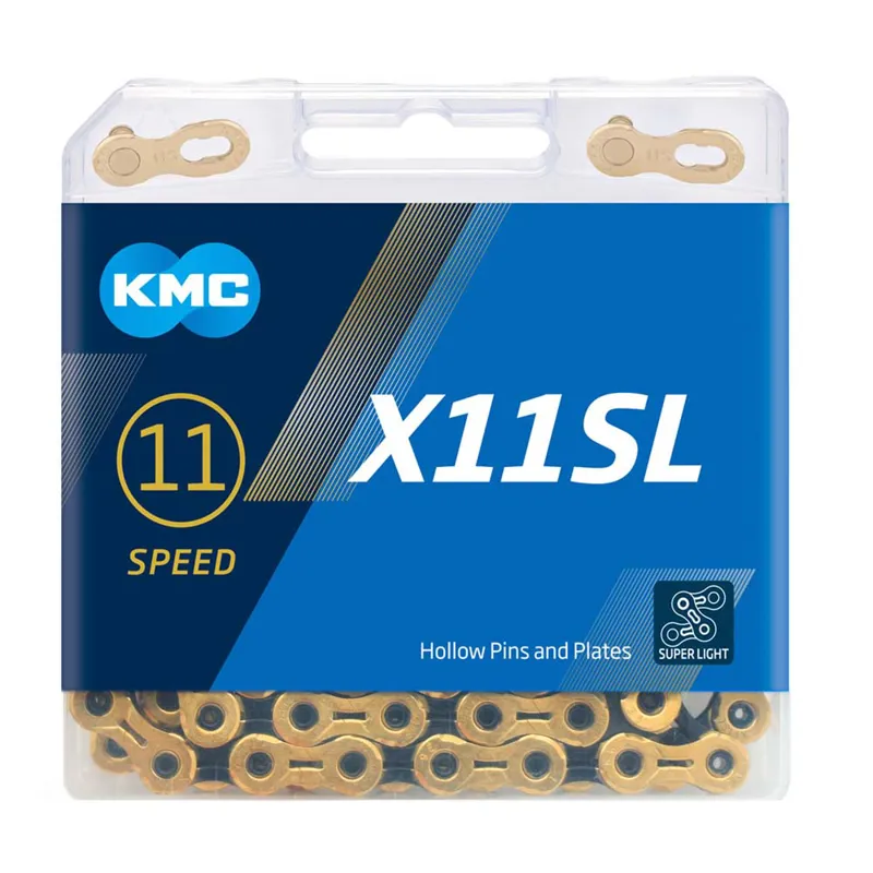 KMC X11SL Titanium Nitride Coated Gold and Black 11 Speed Chain-1