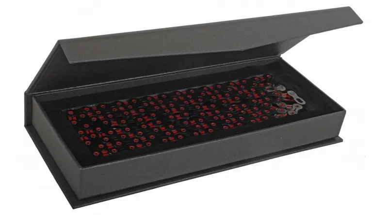 KMC X10-SL DLC 10-Speed 112 Link Chain in Black/Red-1