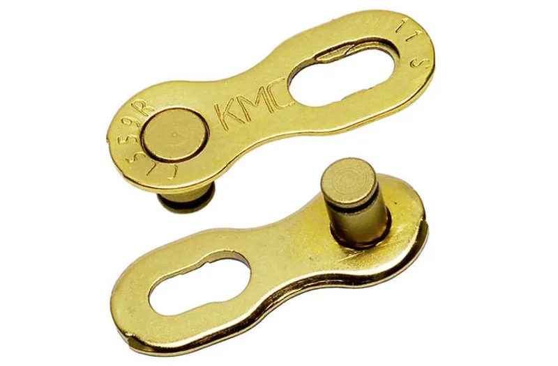 KMC 11 Speed Non Reusable Chain Links 2 Pair in Gold-1