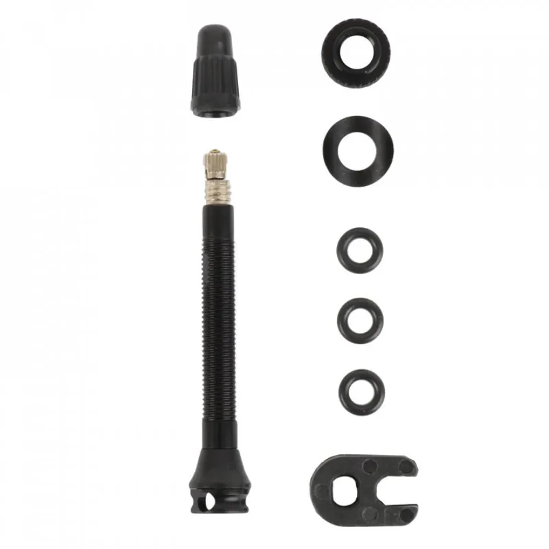 Mavic Black Alloy Rounded UST Tubeless Valve in Black