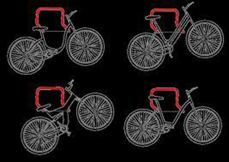 Mottez 2 Bike Folding Wall Mount-4