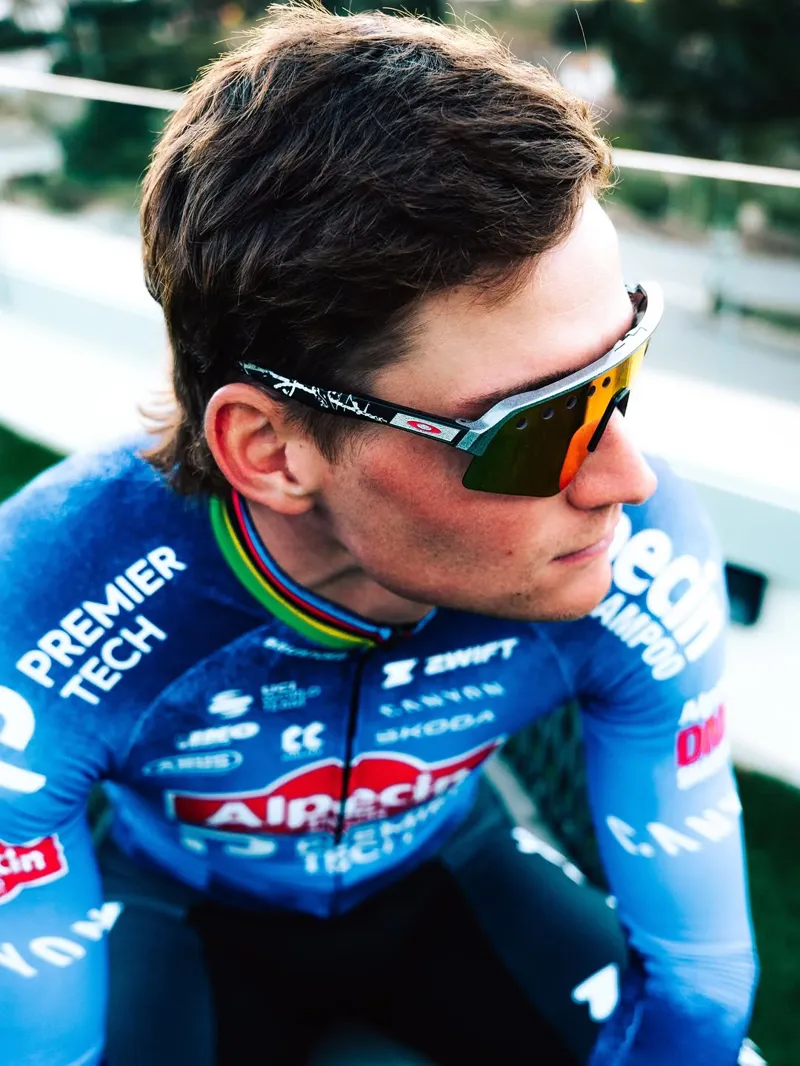 Oakley Sutro Lite Sweep Mathieu Van Der Poel MVDP in Space Dust with Prizm Ruby Vented Lens-7