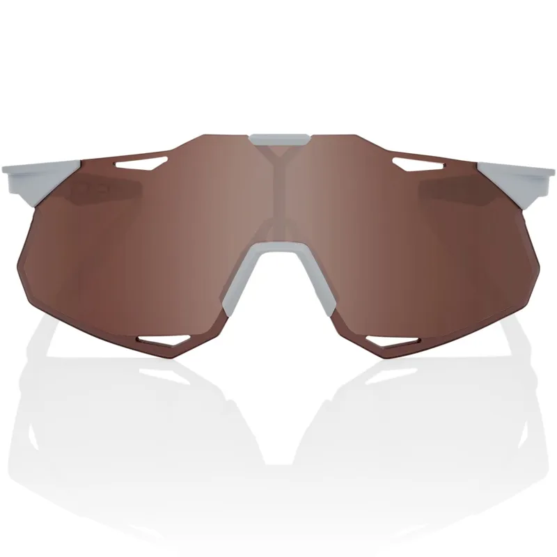 100Percent Hypercraft XS in Soft Tact Stone Grey with HiPER Crimson Silver Lens-1