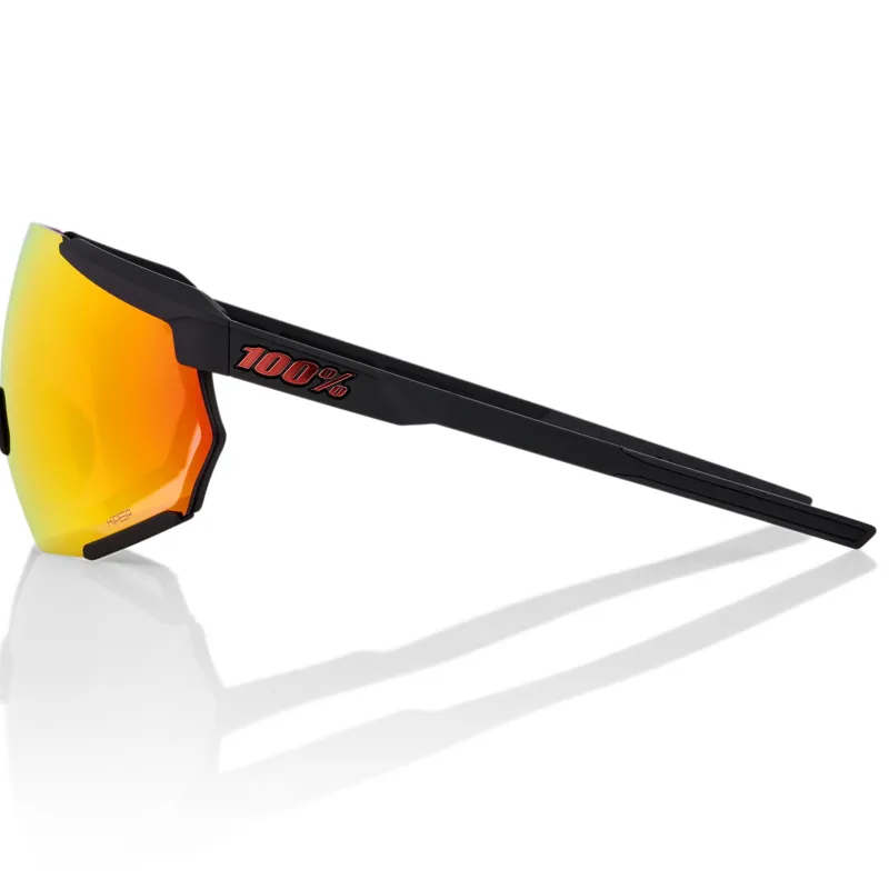 100Percent Racetrap 3.0 in Soft Tact Black with HiPER Red Mirror Lens-2