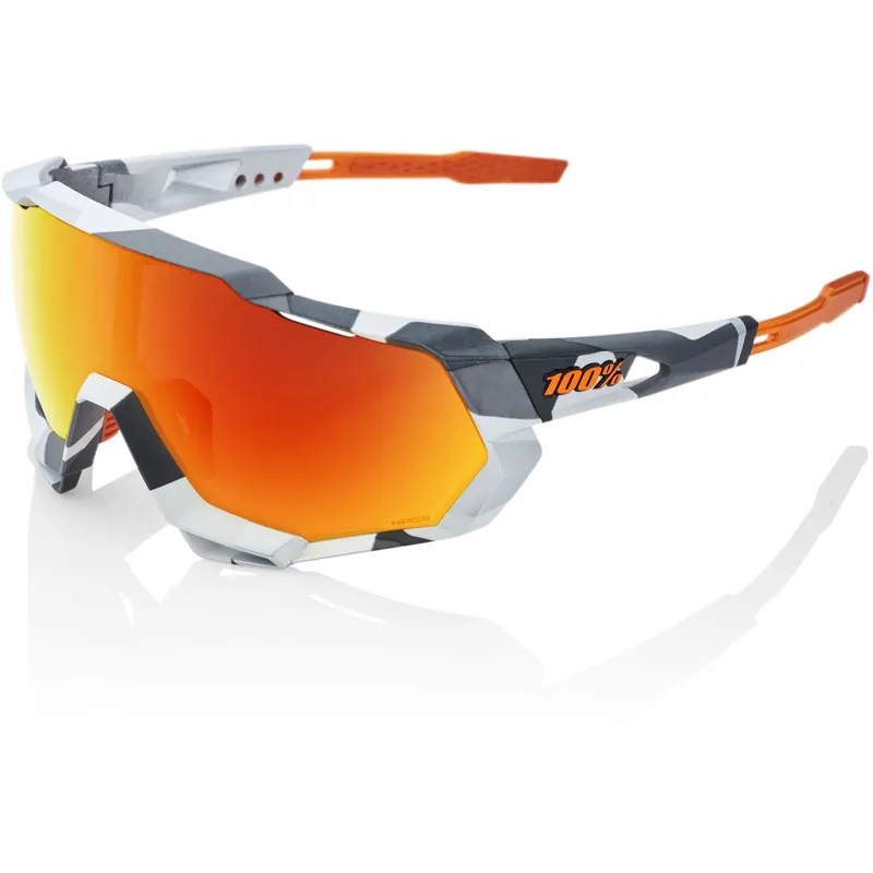 100Percent Speedtrap in Soft Tact Grey Camo with HiPER Red Lens