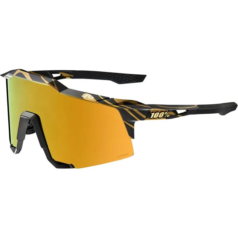 100Percent Speedcraft in Sagan Black with Gold Lens