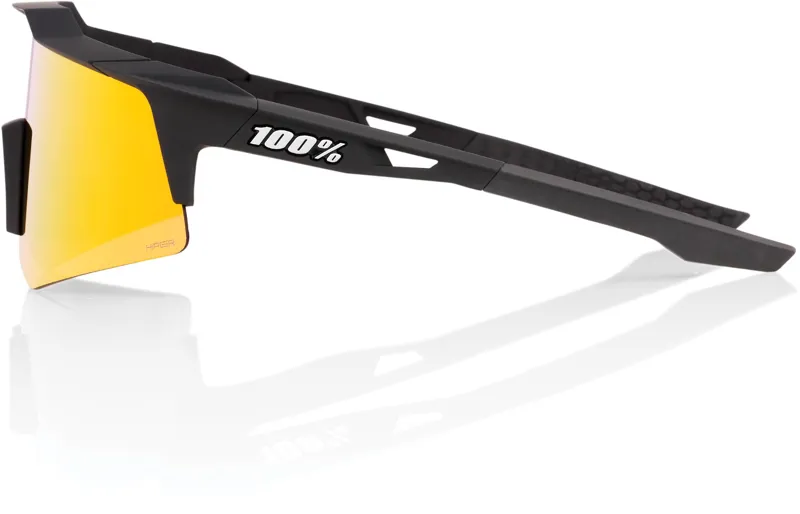 100percent Speedcraft XS in Soft Tact Black with HiPer Red Mirror Lens-2