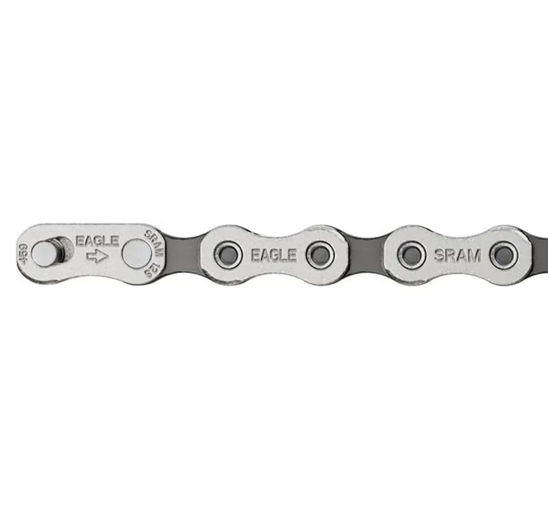 Sram S200 Eagle Drivetrain Solid Pin with 126 Links in Silver/Black