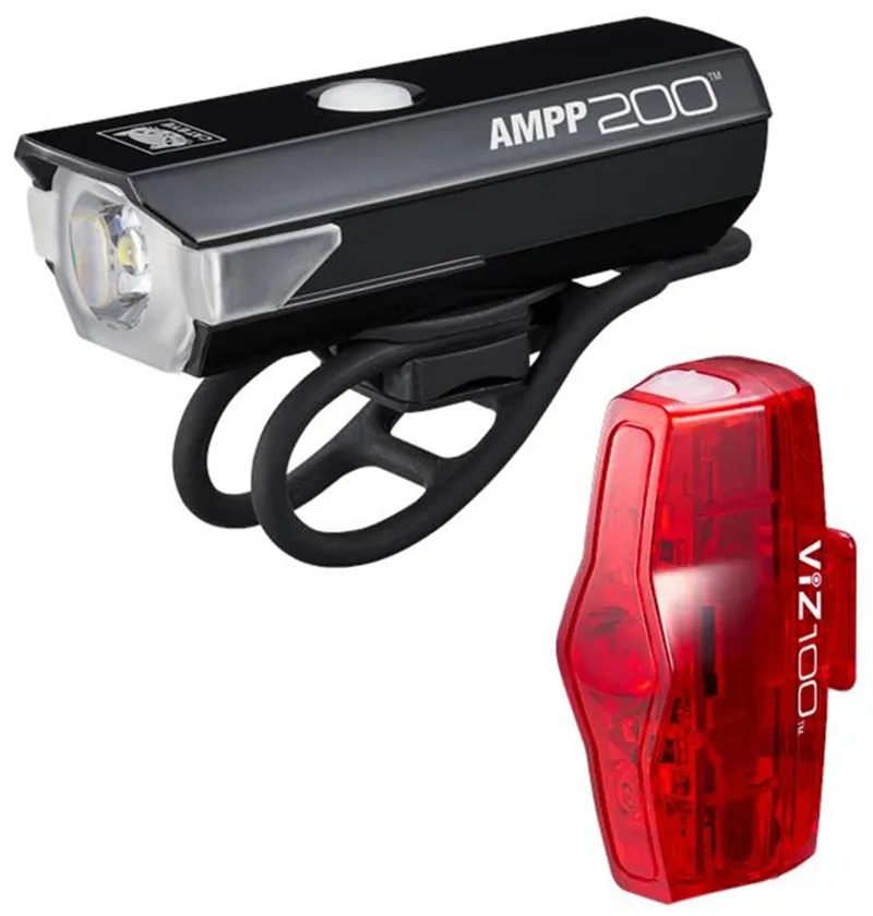 CatEye AMPP 200 / VIZ 100 Bike Light Set with USB-C