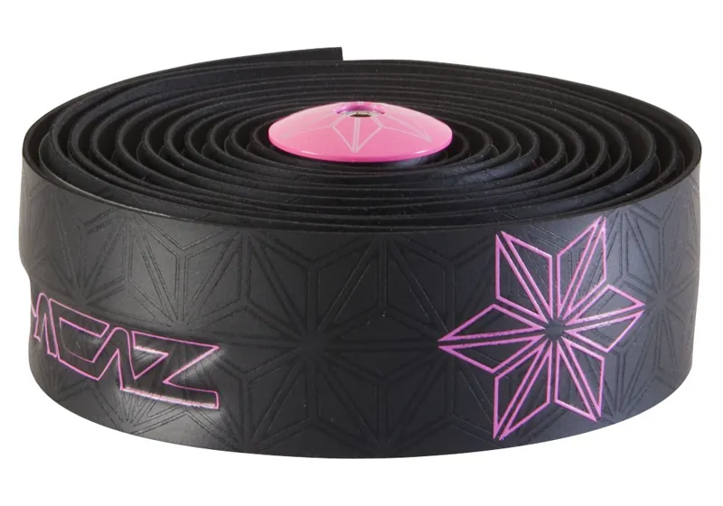 Supacaz Super Sticky Kush Galaxy Bar Tape in Neon Pink Star Print -1