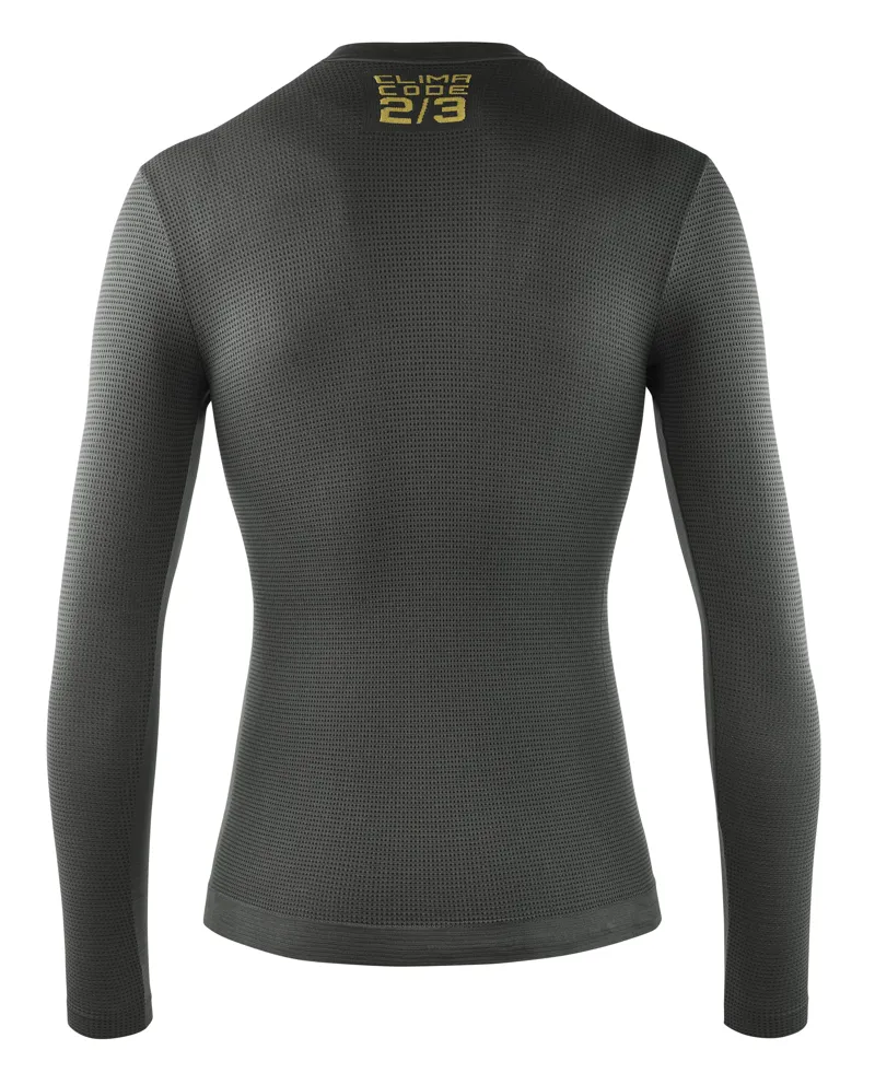 Assos P1 Spring Fall Long Sleeve Base Layer in Anthracite Grey-3