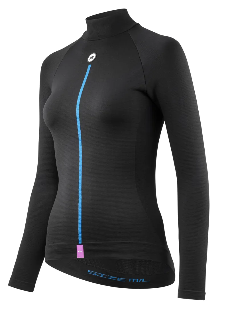 Assos Womens P1 Winter Long Sleeve Base Skin Layer in Black-2
