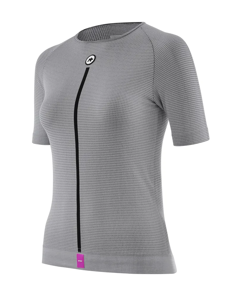 Assos Womans Summer Short Sleeve P1 Skin Layer in Grey-2