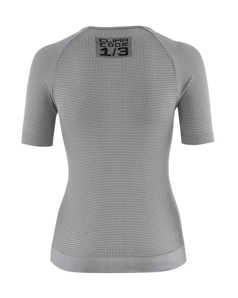 Assos Womans Summer Short Sleeve P1 Skin Layer in Grey-3