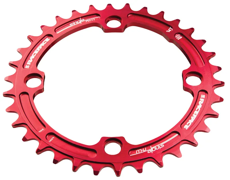Race Face Narrow/Wide Single 30T Chainring Red 104 BCD