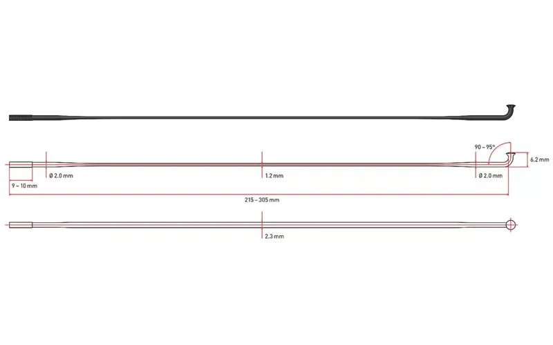 DT Swiss Aero Comp Bladed J Bend Spoke in Black-1