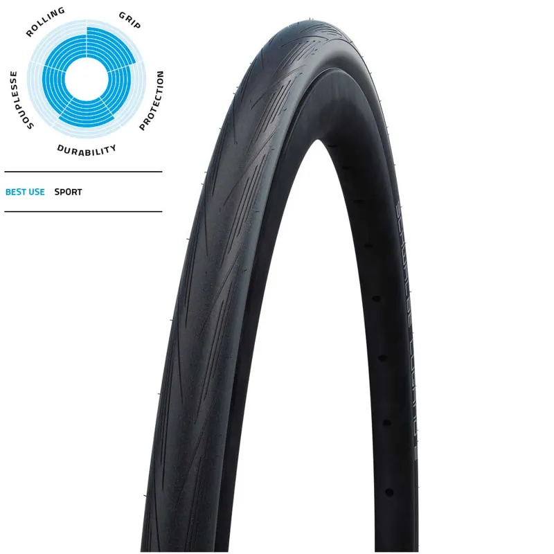 Schwalbe Lugano II with K-Guard 700 x 25c in Black-1